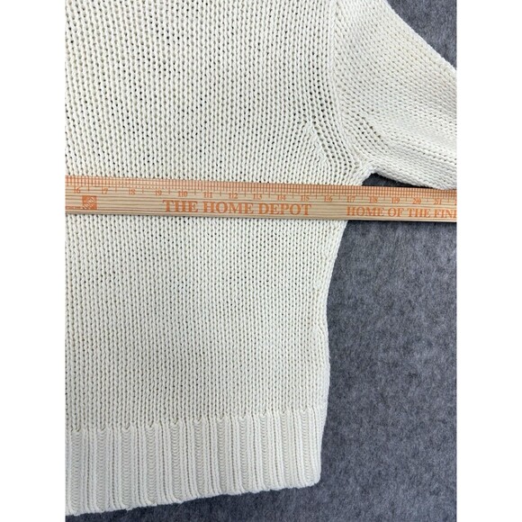 J.Crew Turtleneck Sweater Women’s Large Ivory Thick Knit - Picture 6 of 8